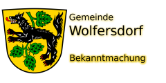 Teaser-Logo Wolfersdorf - Bekanntmachung Teaser-Logo Wolfersdorf - Bekanntmachung